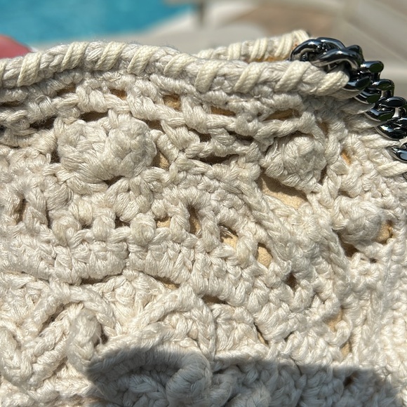 Stella McCartney Cream Crochet Shoulder Bag - Picture 7 of 7